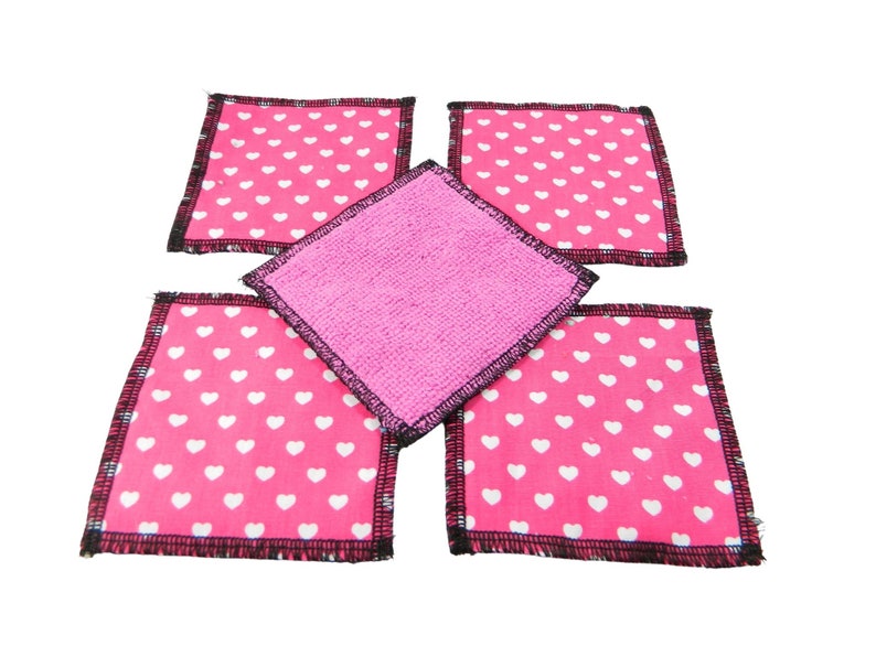 Set of 5 Make up remover pads, cosmetic wipes, cleansing blanket Set of 5 Make up remover pads, cosmetic wipes, cleansing blanket
