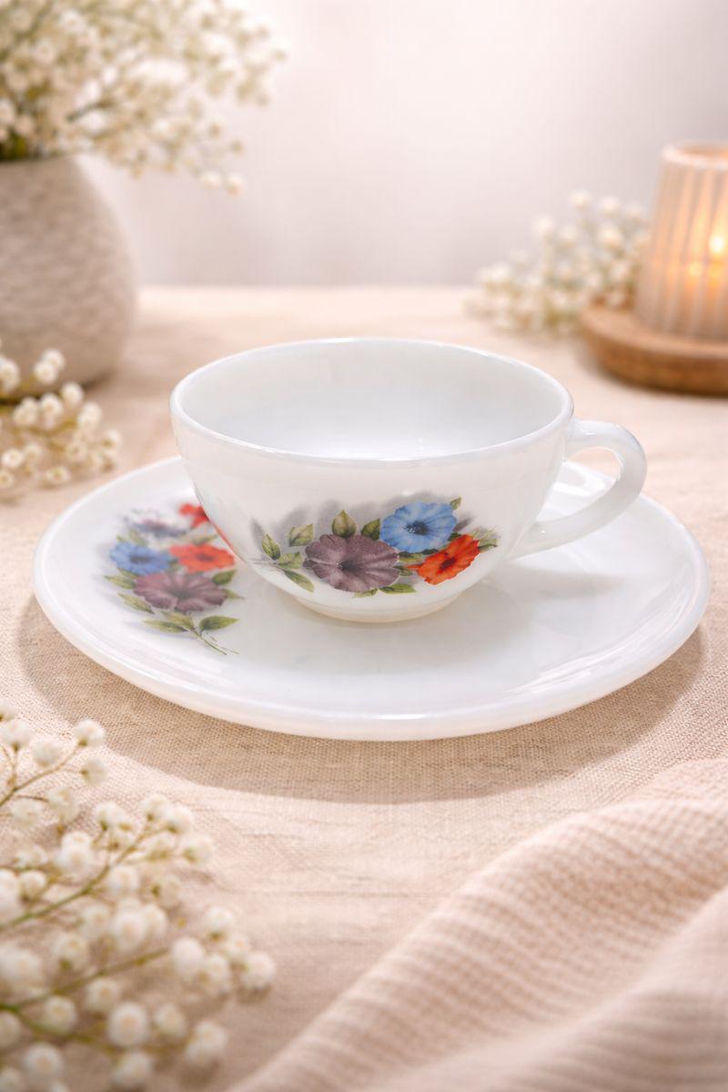 4 tasses à café - Flore - Arcopal - Arts de la table