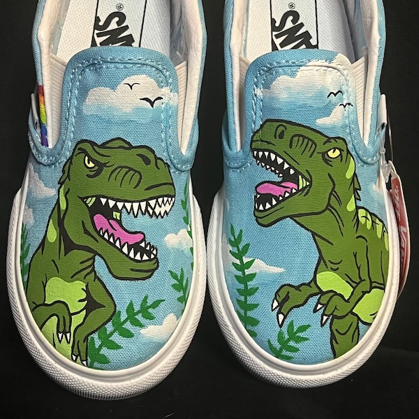 Dinosaur Vans Etsy