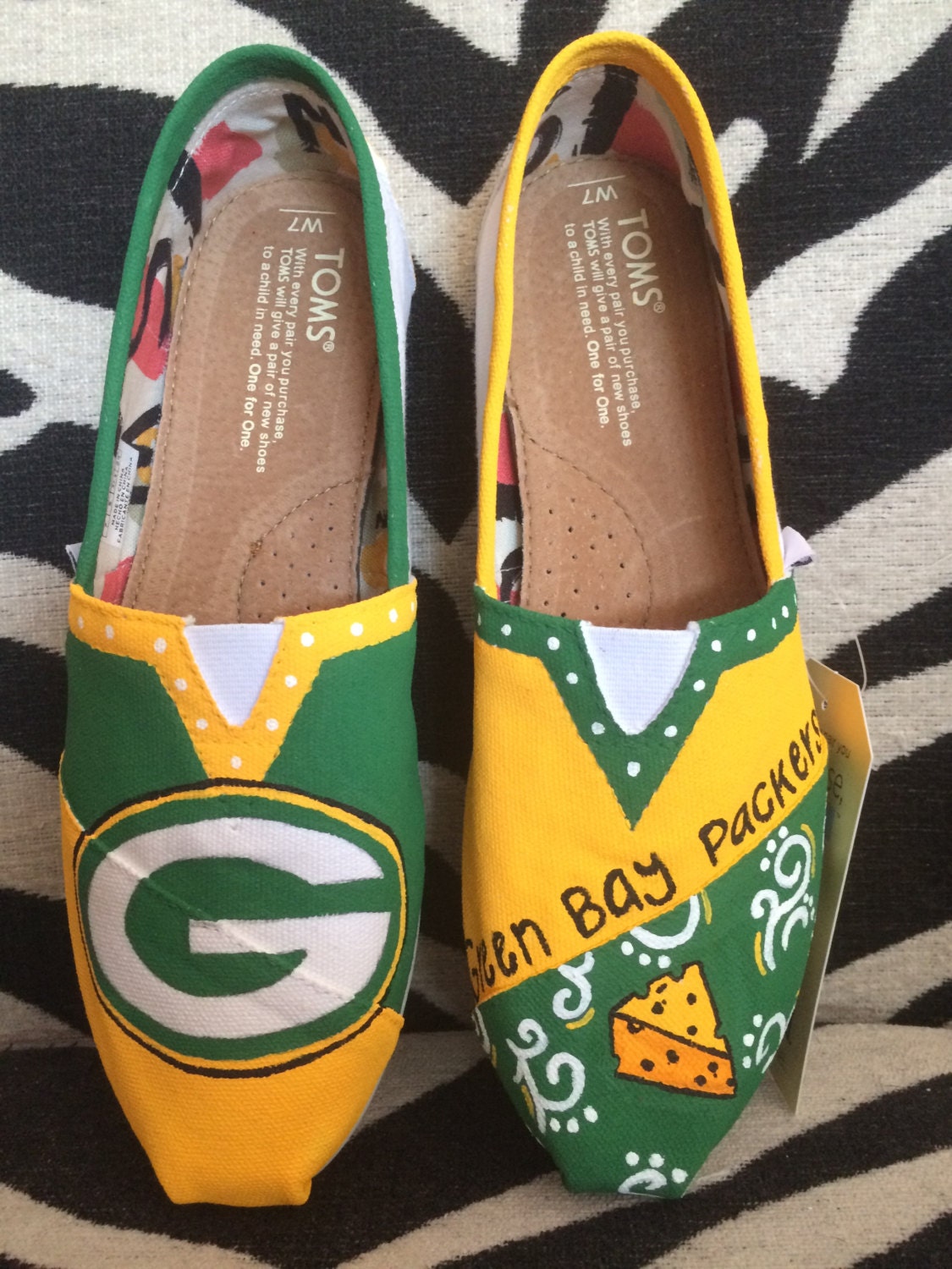 Green Bay Packers TOMS | Etsy