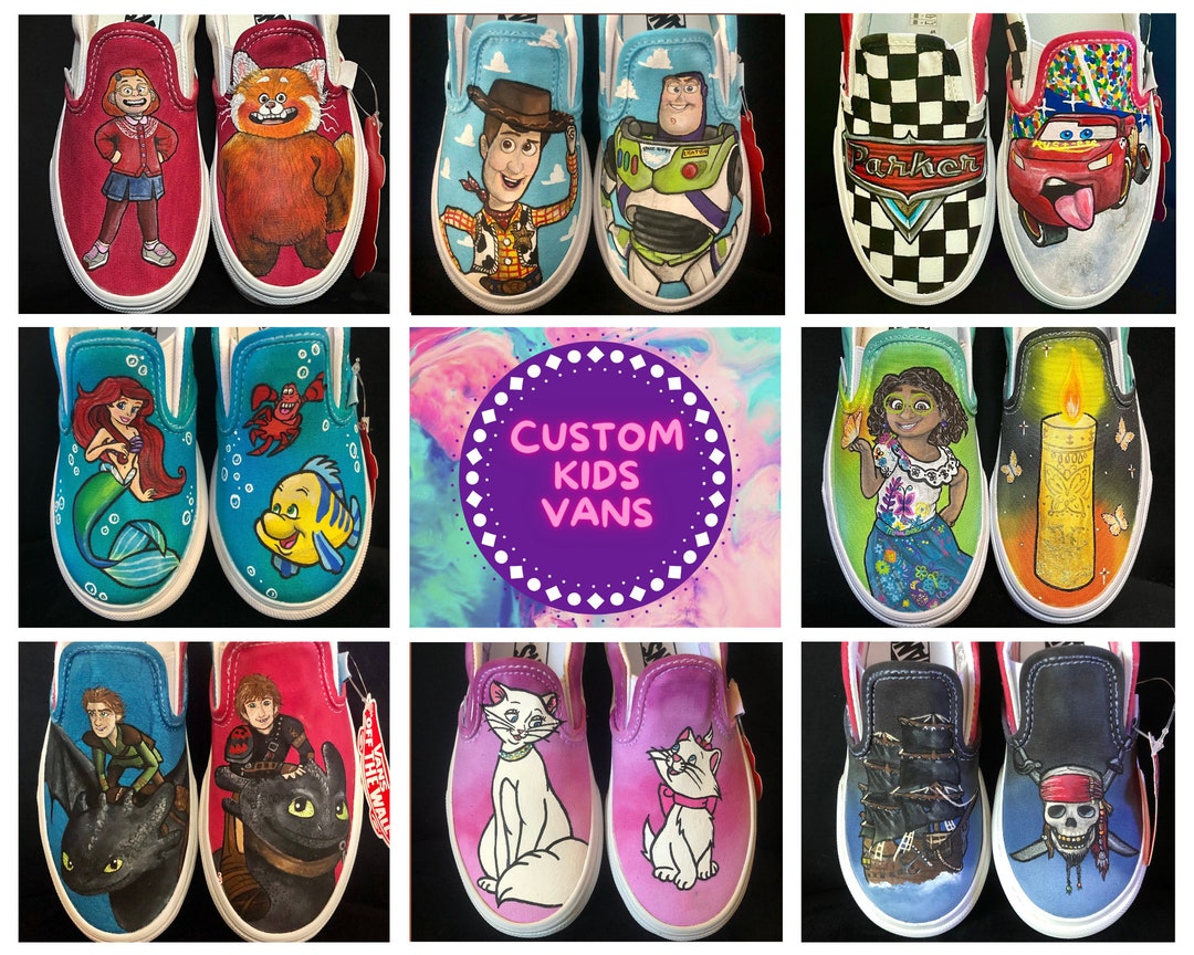 Custom Kids Vans Etsy