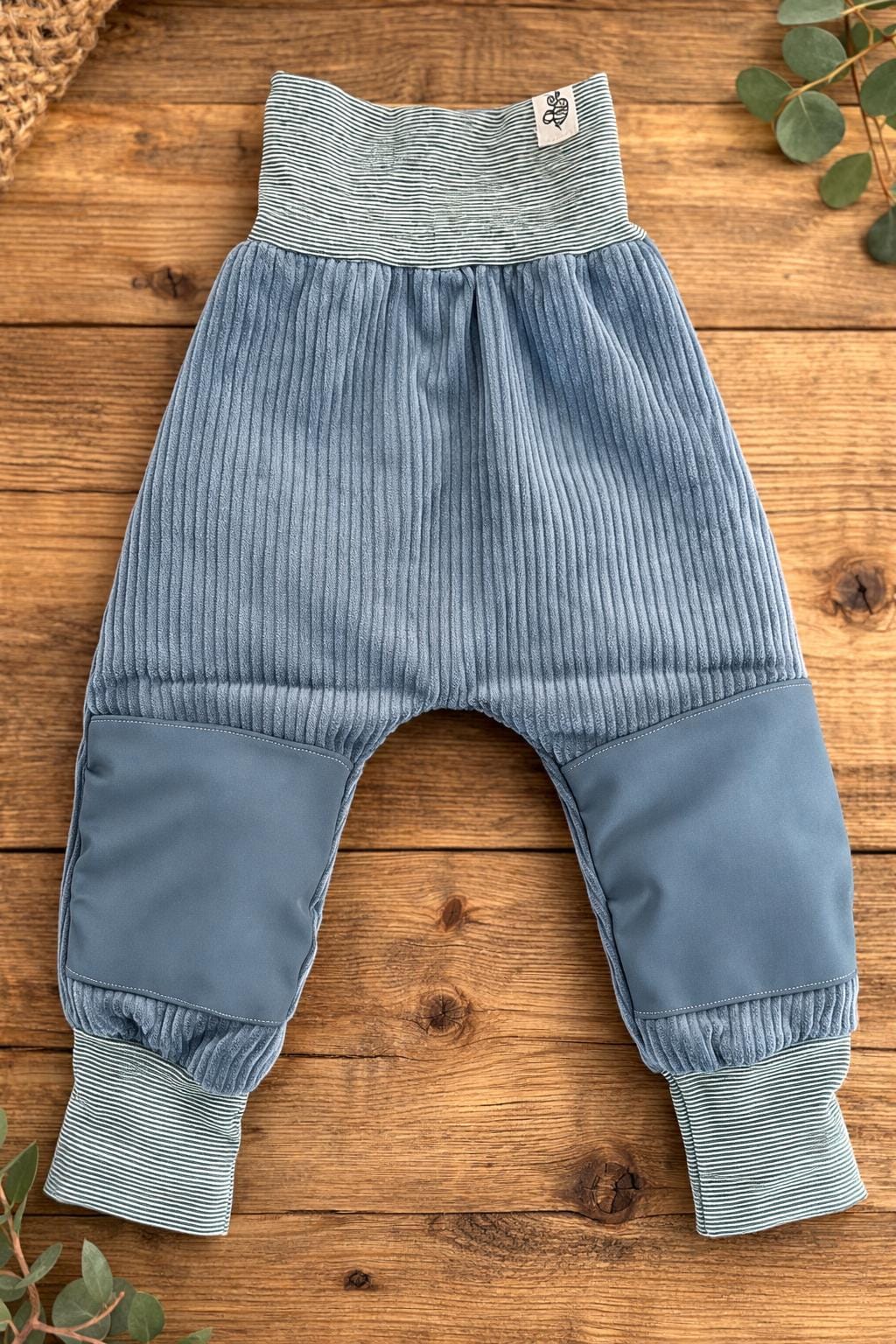 Children's harem pants made of cotton corduroy with reinforced knees and seat Outdoor pants for forest kindergarten