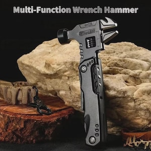 All-in-One-Multi-Tool-Hammer und Schraubenschlüssel | Klappzange | Handliches Reparatur-Werkzeug