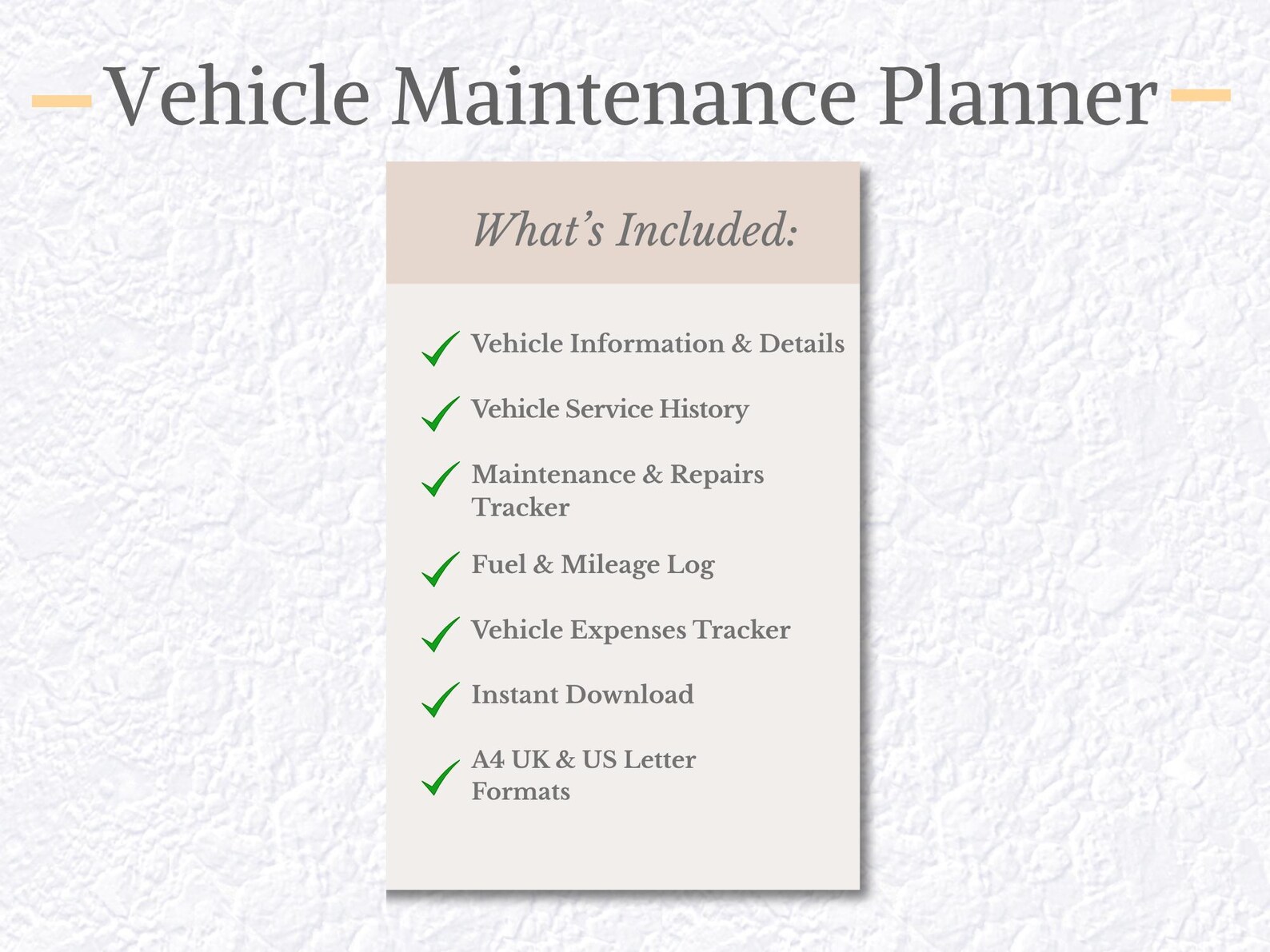 Car Expense Tracker Printable | Vehicle Expense Log, Car Budget Planner ...