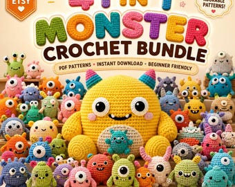 Pacchetto completo di modelli all'uncinetto / 41 simpatici modelli amigurumi in formato PDF / Download digitale immediato
