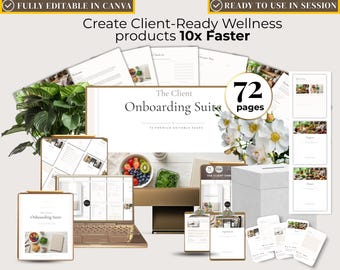 Client Onboarding Suite Bundle, Editable Canva Client Welcome Packet, Business Intake Forms, Workflow Template, Service Guide
