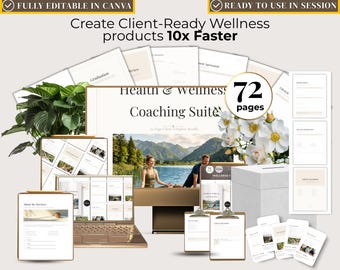 Wellness Coaching Template, Editable Canva Client Workbook, Health Coach Welcome Guide, Client Onboarding Packet, Wellness Business Kit