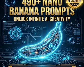 Oltre 490 prompt AI per Nano Banana / Pacchetto prompt per contenuti, marketing, toolkit per aziende e creatività / Toolkit prompt AI