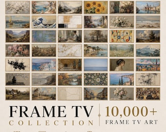 Oltre 10.000 cornici per TV / Quadri per TV / Arte vintage, moderna, boho, costiera, da museo / Collezione di download digitale