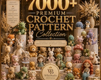 7000+ Crochet Patterns Bundle PDF | Amigurumi Pattern Mega Collection | Beginner Freindly Plushie Pattern | Cute Animal | Instant Download |