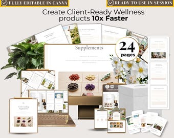 Understanding Supplements Guide, Editable Canva Wellness Ebook, Vitamins and Minerals Guide, Nutrition Digital Download, Health Guide