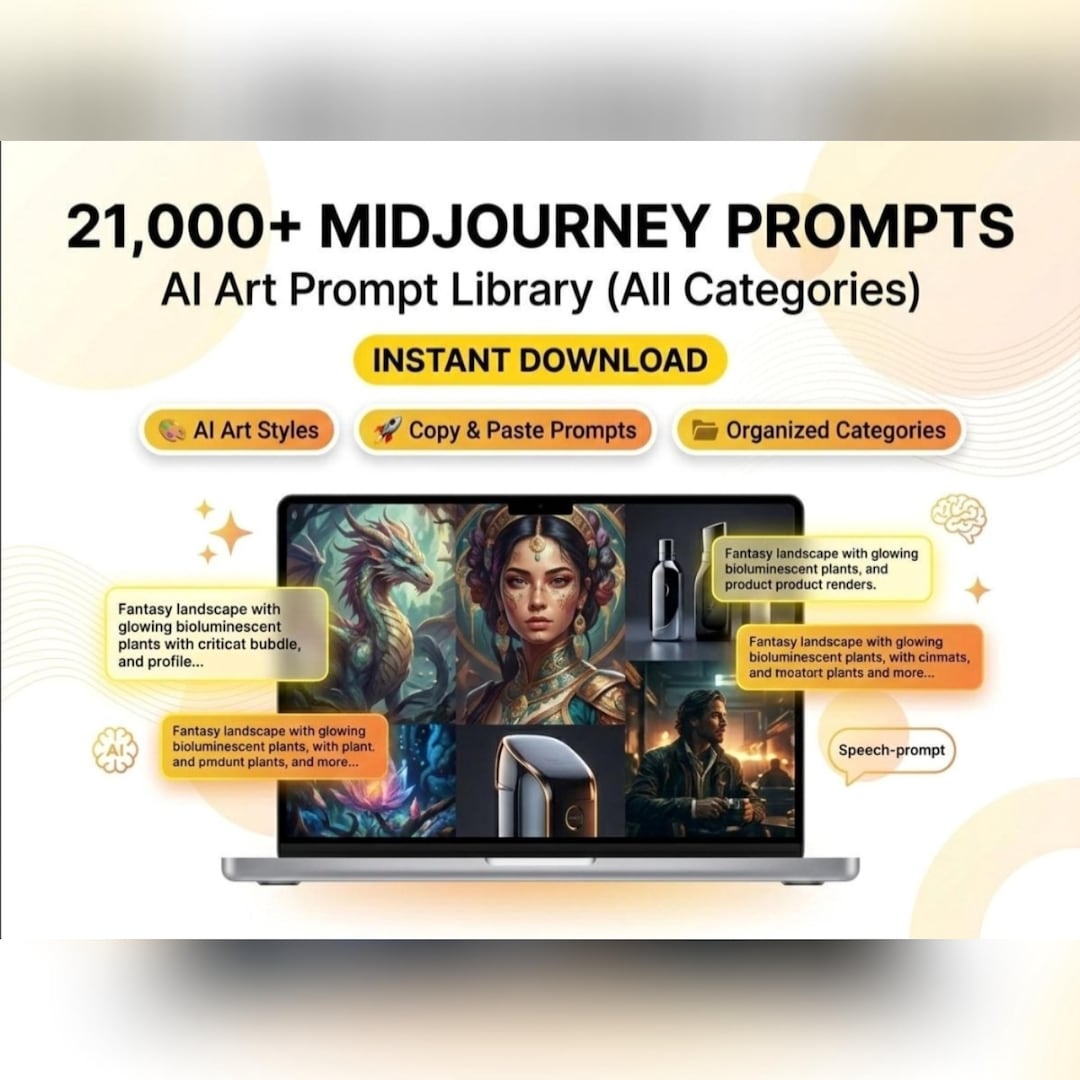 AI Art Prompt Library for Image Generation | 21,000 Creative Prompts ...