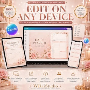 Paket med över 50 000 Canva PLR-mallar | Redigerbara planerare, journaler och spårare | MRR- och PLR-rättigheter ingår | Digitala produkter för återförsäljning bild 9