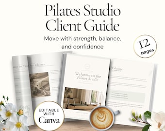 Pilates Studio Client Welcome Guide, Editable Canva Template, Pilates Welcome Packet, Fitness Client Onboarding, Wellness Studio Guide