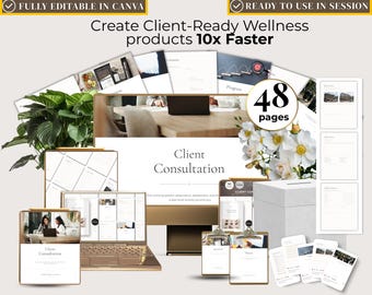 Client Consultation Guide, Editable Canva Template, Client Intake Workbook, Discovery Call Planner, Business Consultation Forms