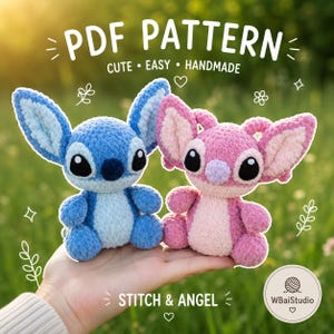 Cute Alien Amigurumi Crochet Pattern PDF | Blue & Pink Plush Toy | Kawaii Crochet Pattern | Digital Download