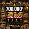 700,000+ Laser Cut Designs Bundle | DXF EPS Png Files | Cnc Router Files | Glowforge & Laser Engraving Templates