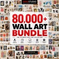 80,000+ Printable Wall Art Vault | Vintage, Boho, Abstract, Floral, Beach, Bauhaus & Aesthetic Art | Commercial Use | Digital Download product logo