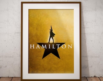 Poster da parete del film musicale Hamilton rimasterizzato, stampa fotografica ultra lucida. Acquista 2 e ricevi 1 in omaggio.