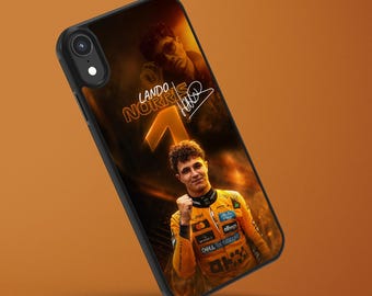 Custodia per telefono Lando Norris, campione del mondo di F1, per tutti gli iPhone McLaren