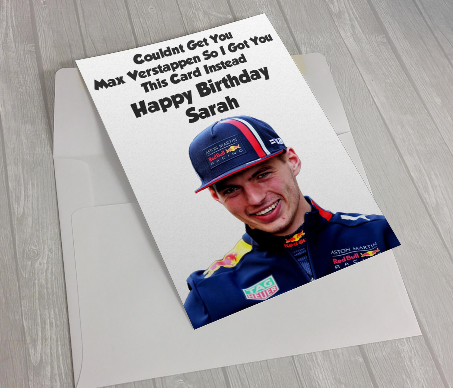 Max Verstappen Red Bull F1 Formula One Birthday Card A5 With Envelope ...