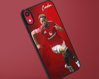 Custodia per telefono Cunha Manchester United per tutti gli iPhone 17 16 15 14 13 12 11 X 8 7 Super resistente con finitura lucida