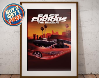 Poster da parete rimasterizzato del film Fast and Furious, stampa fotografica ultra lucida. Acquista 2 e ricevi 1 in omaggio.