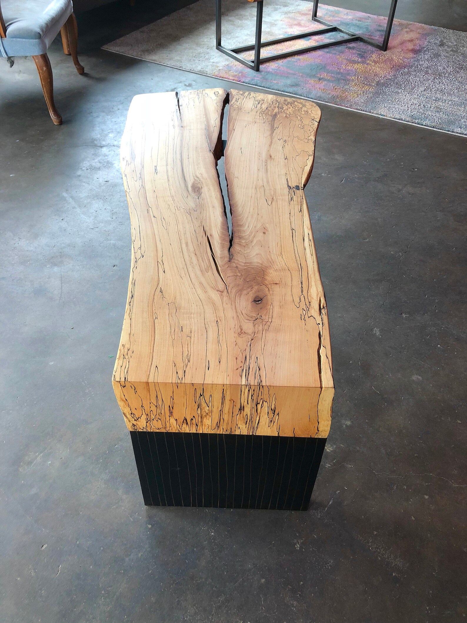 Amish Spalted Maple Waterfall Coffee Table Etsy