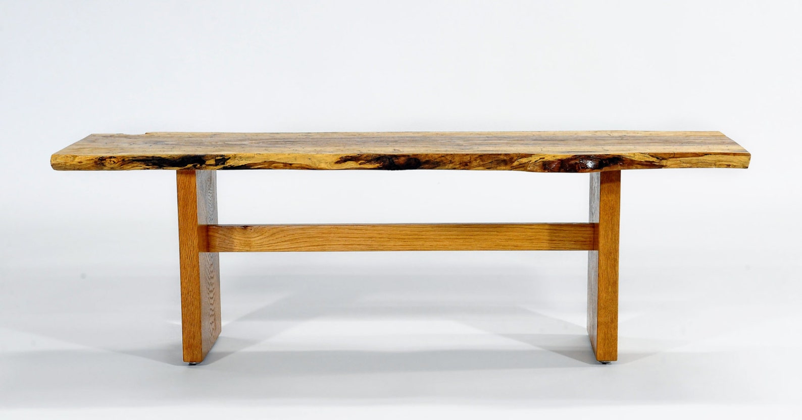 Live Edge Bench Spalted Pecan Bench Live Edge Wood Bench Etsy