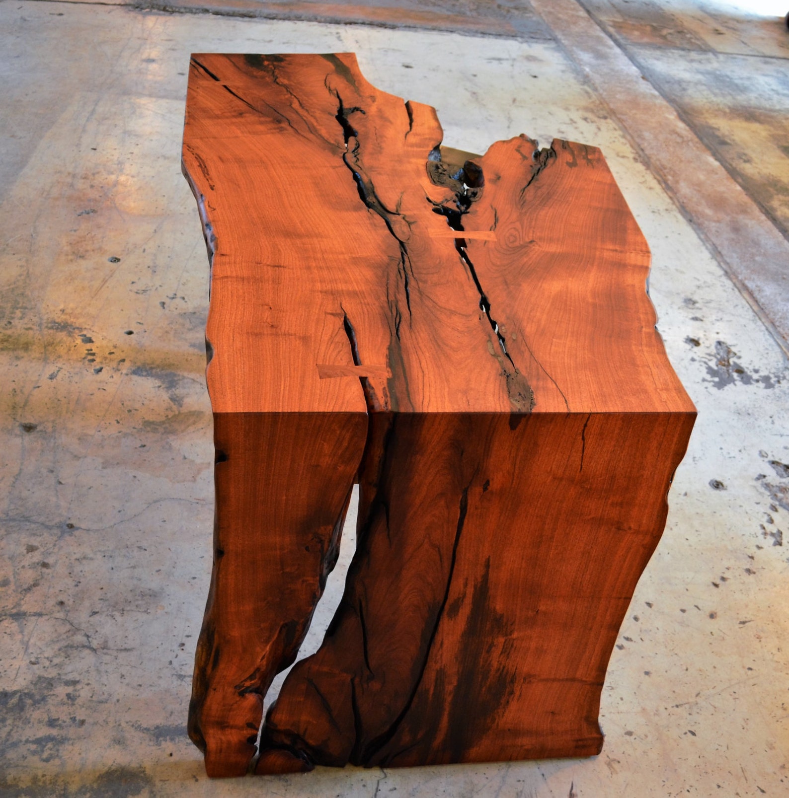 Live Edge Desk Mesquite Wood Desk Wood Slab Desk Custom | Etsy