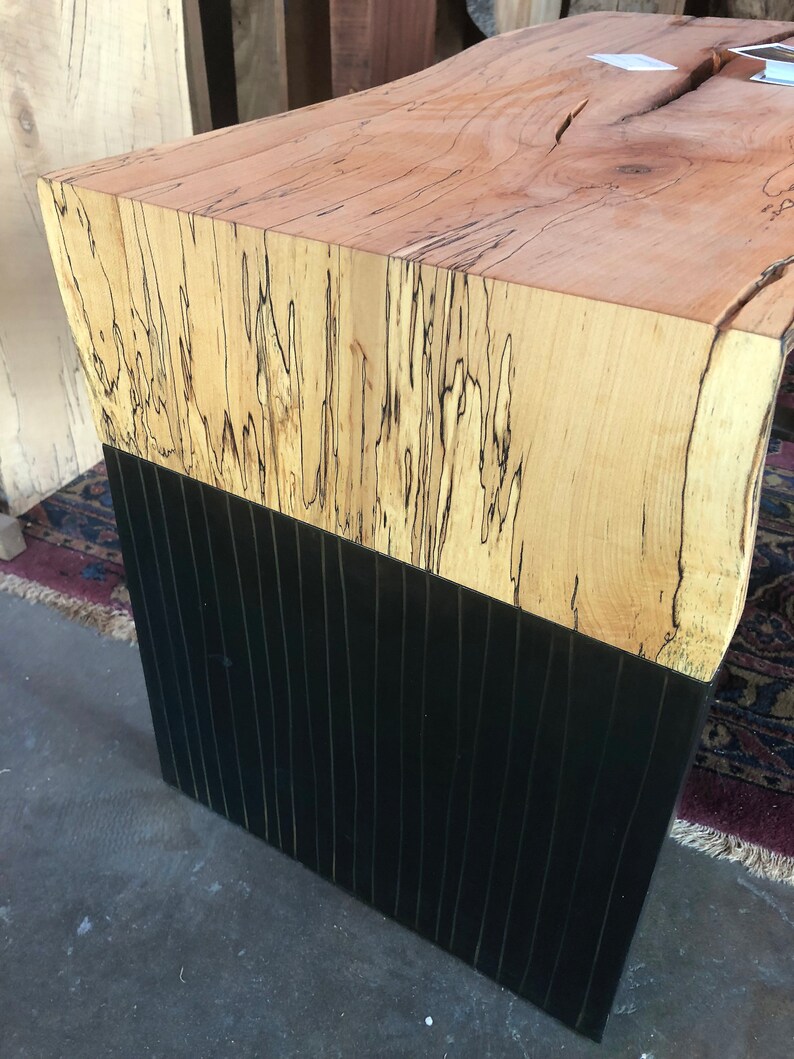 Amish Spalted Maple Waterfall Coffee Table Etsy