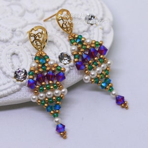 Beading Pattern - Indira - Earrings Tutorial - PDF