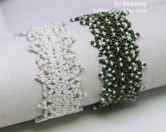 ビーズ細工パターン - ドロレス - ブレスレットのチュートリアル - 初心者向け - PDF