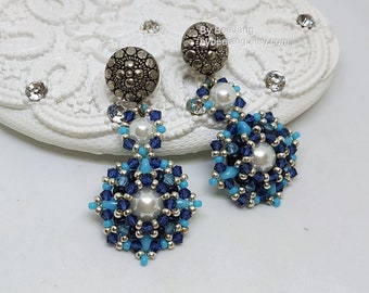 Earrings Tutorial - Ladonna - Beading Pattern - PDF