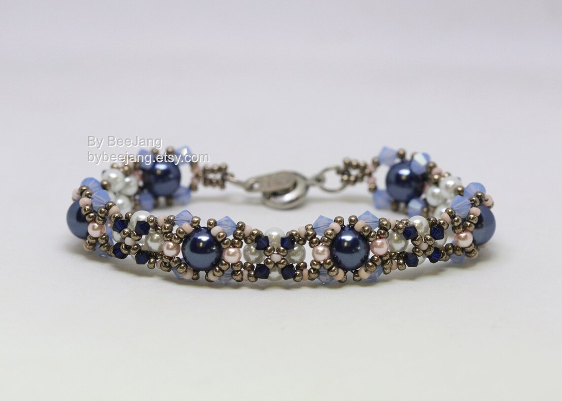 Beading Tutorial Georgiana Bracelet Patterns Beading - Etsy