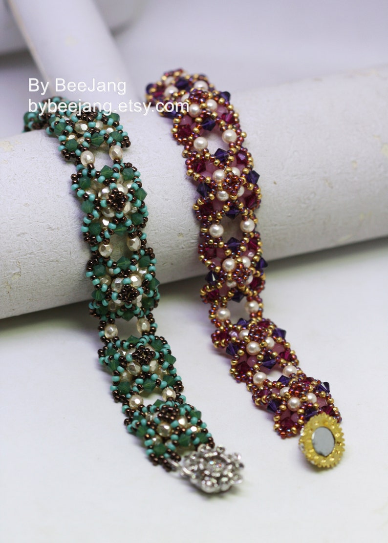 Beading Patterns Rosamund Bracelet Bracelet Tutorials Digital Download PDF image 7