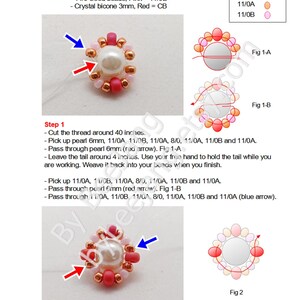 Samiya snowflake pendant tutorial sample page.