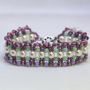 Beading Tutorial, Messalina, Bracelet Pattern, Beading Pattern, Digital Download, PDF