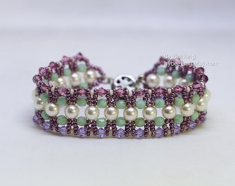 Messalina Bracelet Beading Tutorial: Right Angle Weave Pattern (PDF)