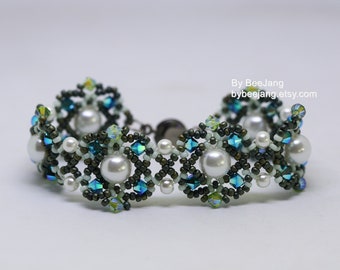 Beading Pattern - Halia - Bracelet Tutorial - Digital Download - PDF