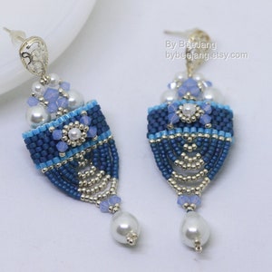 Carrier Beads Tutorials, Chandra, Earrings Pattern, Beading Tutorials, PDF