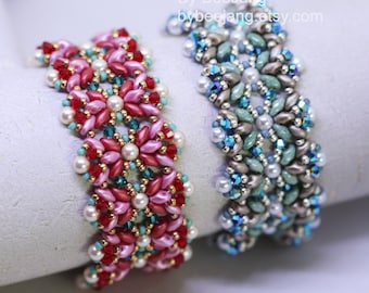 Beading Tutorial - Liria - Bracelet Pattern - Digital Download - PDF