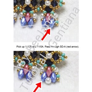 Beading Pattern, Gentiana, Bracelet Tutorials, PDF image 7