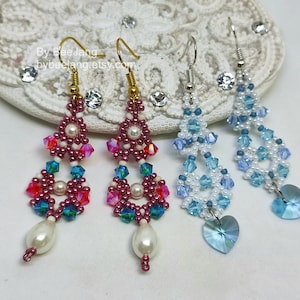 Earrings Pattern, Nicoletta Earrings, Beading Tutorials, PDF