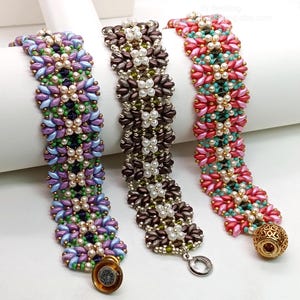 Ayesha Bracelet Beading Pattern: Beadweaving Tutorial (Digital Download)
