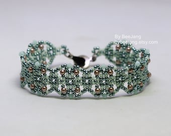 Patrón de abalorios - Cyrene - Tutorial de pulsera - Descarga digital - PDF