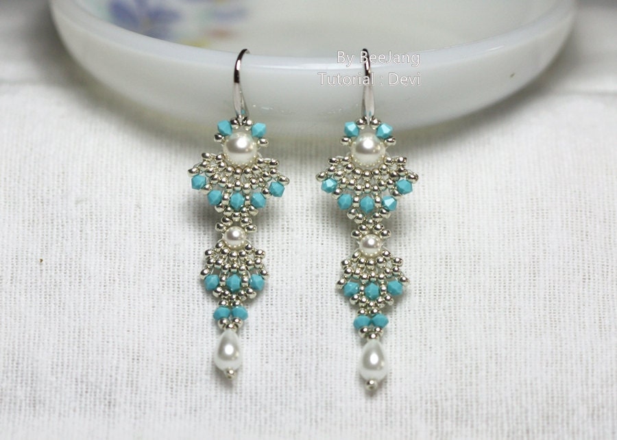 Earrings Tutorials Devi Beading Tutorials Beadweaving - Etsy