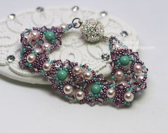 Beading Tutorial, Andrina, Bracelet Patterns, Bracelet Tutorials, Beading Pattern