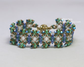 Schema per perline, Laulin, Tutorial per braccialetti, Download digitale, PDF