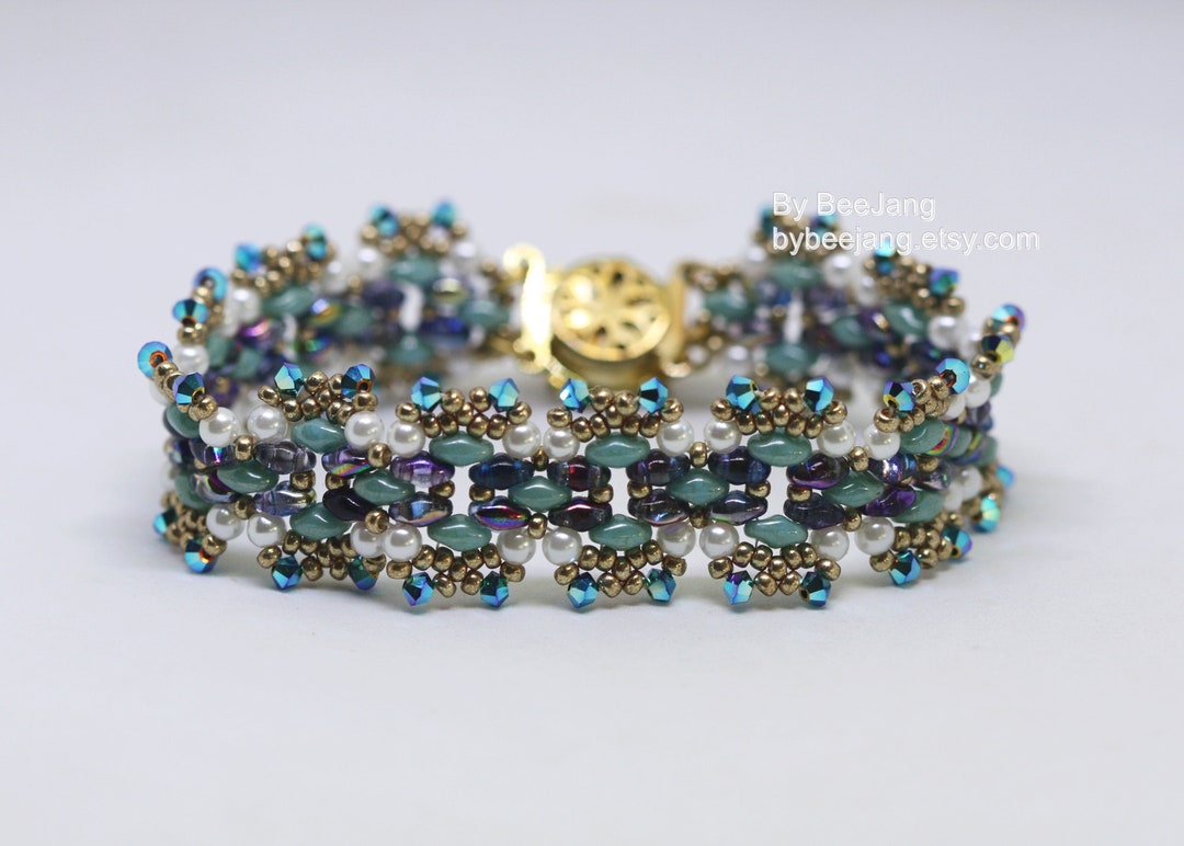 Beading Tutorials Yuliana Bracelet Patterns Superduo Tutorials PDF - Etsy